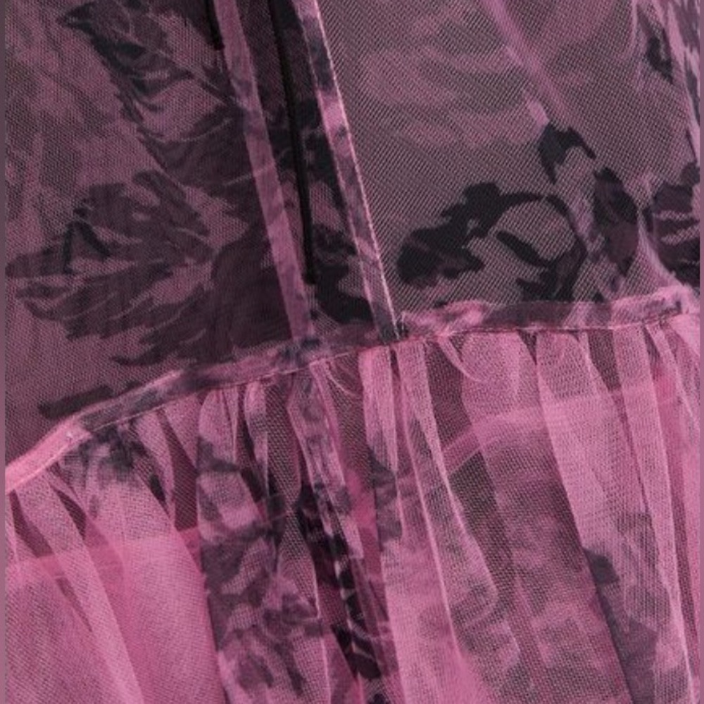 Philosophy di Lorenzo Serafini 🖤 Gathered Floral Pink - Tulle Mini Dress - Picture 4 of 5